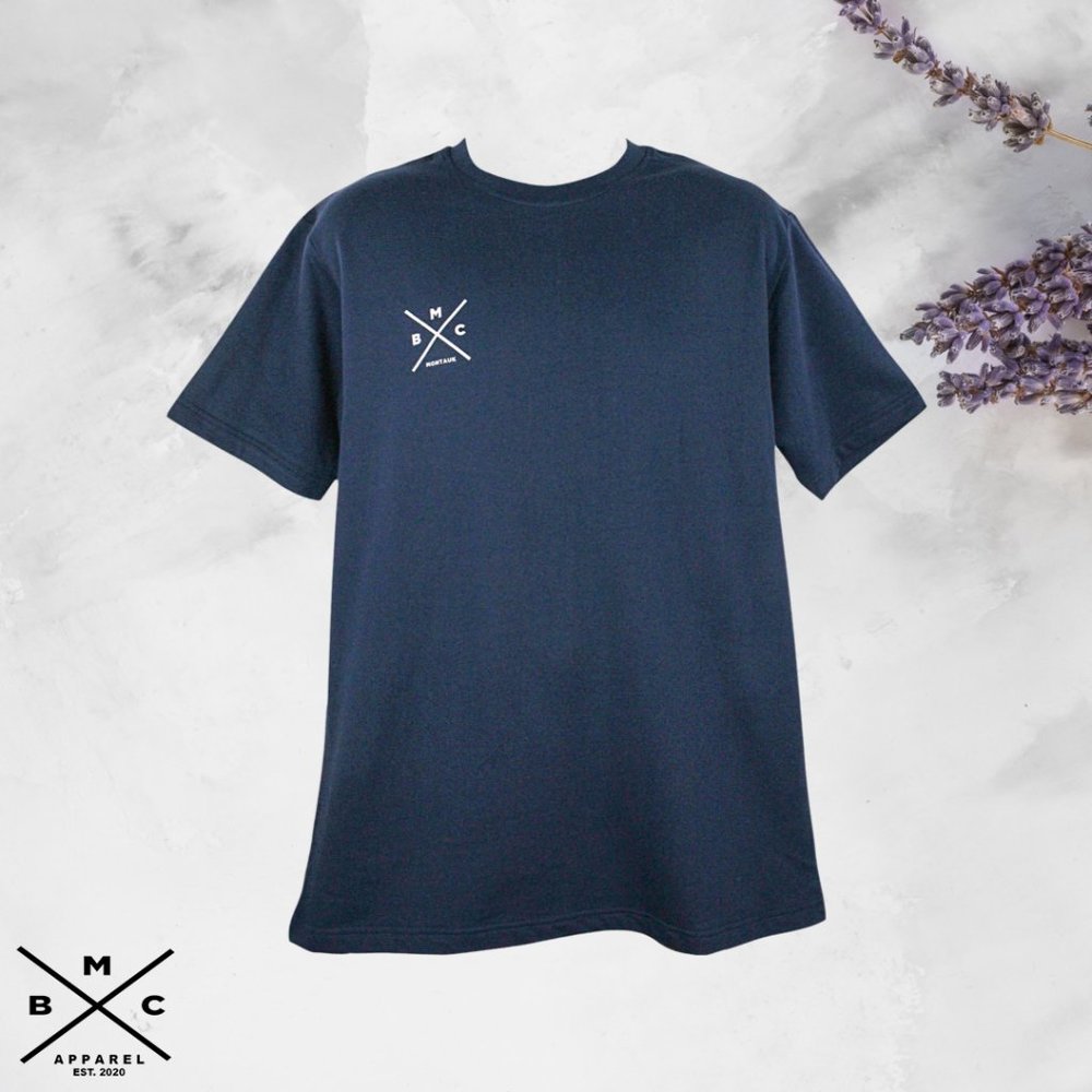 Men Montauk Beach Club Crew Neck T-Shirt Navy Blue S-XL